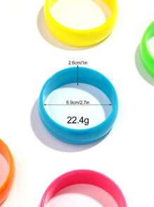 1pc Fashionable Fluorescent Resin Geometric Wide Bangle For Women, Suitable For Daily Wear And Gift