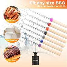 5 Packs/8 Pack/12Pack Marshmallow Toasting Forks, Toasting Forks Marshmallow Sticks Kit Extending Roaster Telescoping Marshmallow Toasting Kits Sticks For Camping,Picnic, Bonfire, Fireplace Fire Pit Accessories Random Color
