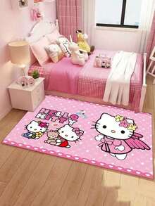 1 pezzo Tappetino da bagno a tema cartoni animati Sanrio Hello Kitty Melody, tappeto da bagno, tappetino da bagno morbido, tappetino da pavimento per vasca da bagno e lavandino. Tappeto con gatto cartoni animati, tappetino da pavimento morbido antiscivolo per uso domestico. Tappetino decorativo da camera da letto.