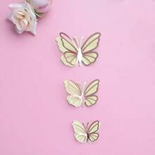 3Pcs Butterfly Cake Topper Cakes Decoration Simulation Butterfly Wedding Crafts Party Decoration DIY Home Wall Stickers - Multicolor - View 9