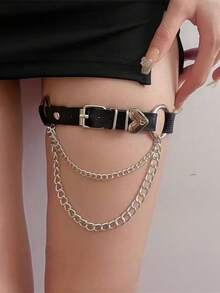 1pc Ladies' Sexy Leg Ring Accessories Punk Gothic PU Leather Leg Ring Music Festival Halloween Valentine's Day - Multicolor - View 14