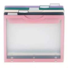 Divisores con pestañas DSBS (paquete de 5), de un solo bolsillo, transparentes, perfectos para proyectos, asignaturas, documentos y talla grande.