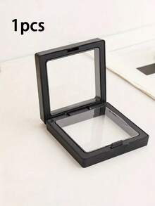 10 件 ClearView 3D 浮动展示盒，塑料防尘珠宝包装，透明悬浮收纳盒，用于项链、手镯、戒指、硬币、耳环、别针，带弹性膜，礼品盒，适合零售和个人使用