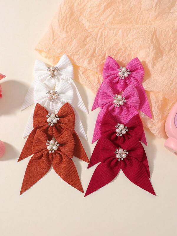 bilicaca 4/8 件蝴蝶结发夹，时尚发饰适合女孩，适合学校、演出和日常使用