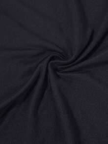 Customized Letter Print Round Neck Short Sleeve T-Shirt For Boys - Black - View 6