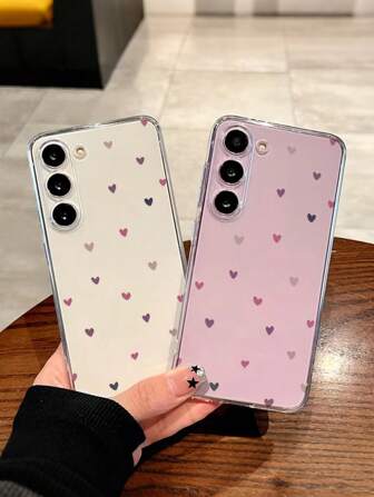 Funda de teléfono transparente con patrón de corazón, resistente a golpes, gruesa, compatible con iPhone 16/11/13/16 Pro Max, teléfonos Galaxy, resistente al agua, a caídas y a arañazos