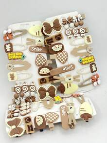 14pcs/Set Cute Cartoon Style Hair Clips & Hair Accessories For Girls - Multicolor - View 2