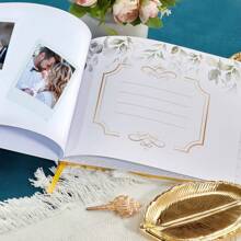 Wedding Guest Book - Guest Sign In Book - Wedding Reception Registry Book - Hard Cover, 7" X 9" (Eucalyptus Gold Foil, Book) Best Gifts, Wedding Decor, Home Decor, Room Decor Party Favors Bride Birthday Graduation Birthday Decorations Party Decorations Bachelorette