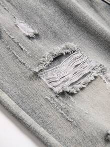 Graue Washed Slim Fit gerade geschnittene Lässig Hosen für Teenager Jungen, im europäischen und amerikanischen Stil