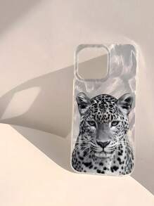 1pc Fashionable Leopard Print Pattern Waterproof Shockproof Anti-Slip Soft Phone Case, Compatible With Apple Phones Anti-Fall Scratch Resistant