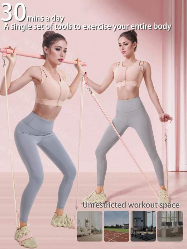 Ensemble de bandes de résistance multifonctionnelles pour la maison - équipement de fitness portable, idéal pour la maison et les voyages, entraînement à haute intensité, haute élasticité, matériaux, options de résistance multiples. Recommandé par des professionnels.