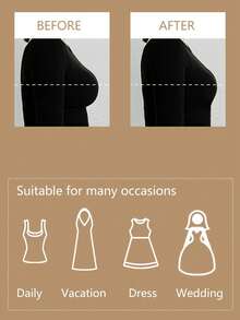 1pc Women's Backless Sticky Lift Bra, Silicone Adhesive Bra With Invisible Straps, Suitable For Wedding Dresses, Formal Gowns, Cold Shoulder, Backless, Spaghetti Strap, Tight Dresses, Sheer Tops, Spaghetti Strap Outfits, Bridal Shower, Travel, Party, Cocktail, Wedding, Formal Dinner, Charity Event, Graduation, Date Night, Brunch, Music Festival - Multicolor - View 5