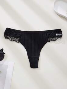 DORSU 5pcs/Pack Women's Low Waist Sexy Thong Panties, Thin Strap, Small Size - Multicolor - View 4