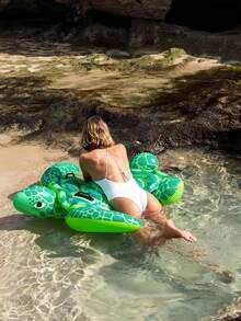 1 件夏季浪漫粉色充气海龟漂浮水上浮标、户外冲浪浮标、泳池漂浮躺椅