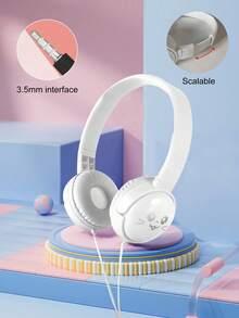 马卡龙有线耳机带麦克风，智能手机立体声低音降噪3.5mm耳机 - 均碼 - 查看 13