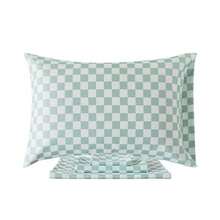 7-Piece Reversible Bed In A Bag Comforter Set With Sheets, Blue Floral, Queen - Sage - 查看 11