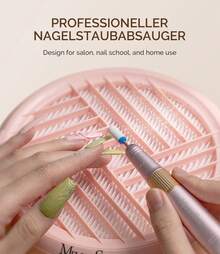 MelodySusie Pink Nail Dust Collector, Quiet Vacuum For Acrylic Nail Polishing, Compact Nail Tech Dust Extractor With Reusable Filter, Powerful Suction Manicure Tool For Salon & Home Nail Supplies>Tech And Equipment, HPro #HalloweenAcc - 粉色 - 查看 2