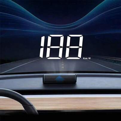 USB Powered Car Digital Head-Up Display (HUD), No Battery Needed, Windshield Mounted Navigation Display, Real-Time Speed Display (Km/H Or Mph), Easy Installation, Car Accessories