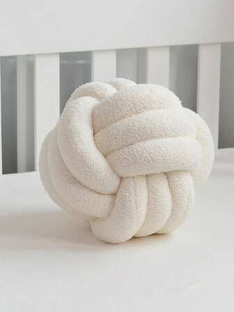 Handmade Knot Ball Throw Pillow,Teddy Velvet, Art Decoration Cushion Home Decoration Pillow.Heteromorphic Shape Knot Ball Pillow, Gifts And Gifts.