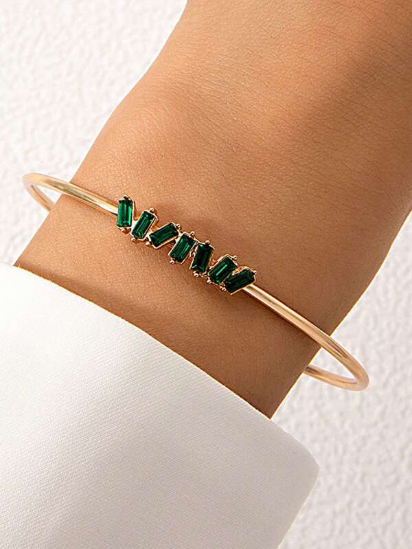 1pc Minimalist Petal Open Bangle Bracelet, Elegant Floral Design, Fashion Accessory Suitable For Women Everyday And Holiday Wear