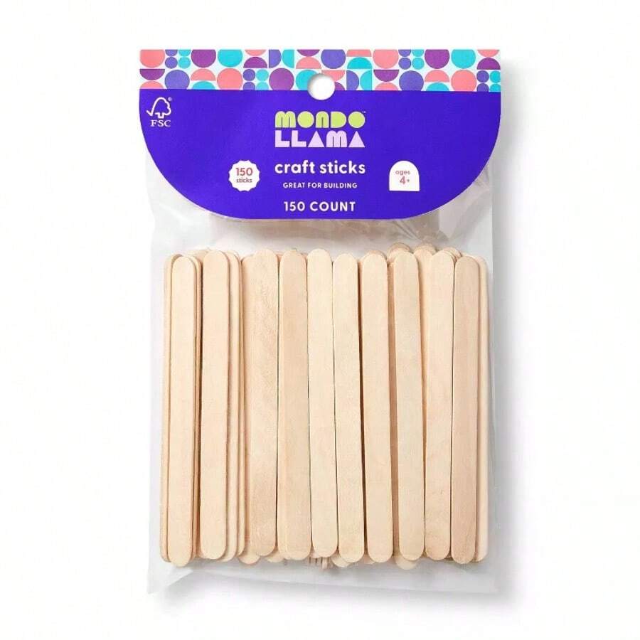 150ct Craft Sticks Natural - Mondo Llama ™