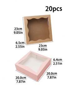 10pcs/20pcs Pastry Biscuit Packaging Boxes For Afternoon Tea