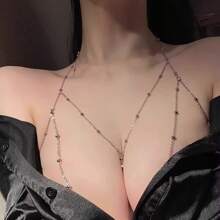 4 Peças/Conjunto Conjunto de Joias Corporais Boho de Praia Sexy e Exageradas para Mulheres, Colar com Pingente Decorativo