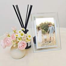1pc Glass Display Picture Frame, Mirror Frame For Home Decor, 8 Inch Or 10 Inch, Can Be Placed Horizontally Or Vertically, Desktop Decoration For Office, Mother's Day Decor, Suitable For Room Decor, Frames, Holiday Decorations - Multicolor - View 4