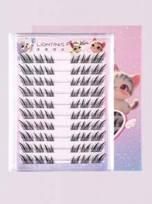 60/80/100/120 grupos de pestañas postizas Chang'e sin pegamento, pestañas postizas de gato de cara grande sin pegamento, maquillaje, maquillaje, pestañas, accesorios de viaje