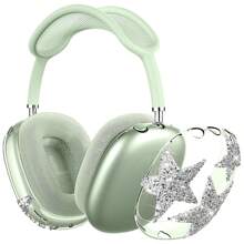 Airpod Max(2024/2020) Shining Star Earphone Protective Case, 3D Star Silicone Earphone Protective Cover, Unique 3D Glittering Star TPU Protective Shell, Stereoscopic Star Silicone Protective Cover, Silicone Earphone Protective Case, Fashionable Configuration, Best Gift