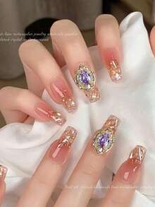 1pc Zirconia Stone Nail Art Zirconia Rhinestones Decorations Pink Nail Rhinestone Stars Zirconia Nail Gems Manicure Accessories Sparkling Multiple Colors For DIY Nail Design - Multicolor - View 5