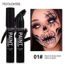 PECOLOVERS Face Paint Pen Set Rainbow Graffiti Crayon Human Face Paint Stick Makeup Long-Lasting Texture Soft Festive - Multicolor - View 12