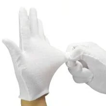 1 Pair White Gloves, Thin Fabric Jewelry Working Gloves, Wholesale Gardening, Labor Protection Gloves