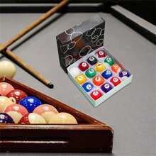 16 Stück Harz Billardkugeln Tisch Zubehör Ersatz Heim Spiel Erholung Spiele Billard Pool Kugel Set Pool Queue Kugeln Komplettes Set für Hotels (Zufällige Farbe)