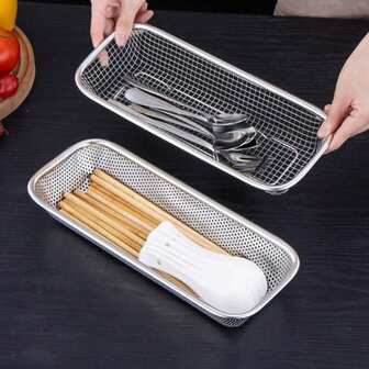 1件装不锈钢筷子架消毒柜筷子架筷子盒筷子容器沥水篮简易筷子篮收纳