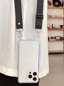 透明外壳手机保护壳带挂绳，适用于 防水防震防摔防刮 - 無色 - 查看 4