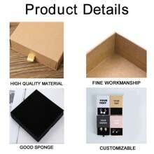 10-50PCS Custom Jewelry Drawer Boxes With Sponge,Custom Text Small Jewelry Box,Personalized Jewelry Packaging Boxes For Earrings, Necklaces, Bracelets And Other Accessories