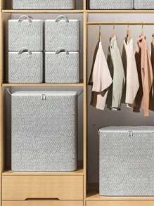 Caja de almacenamiento de ropa plegable con asas, de gran capacidad, armario transpirable, caja de almacenamiento de ropa con asa y cremallera, bolsa de almacenamiento portátil reforzada para mantas, ropa de cama, organizador de armario ahorrador de espacio para el dormitorio, el hogar, la residencia universitaria, edredón y también cesto de la ropa sucia y limpia, organizador de almacenamiento de ropa y juguetes para el armario