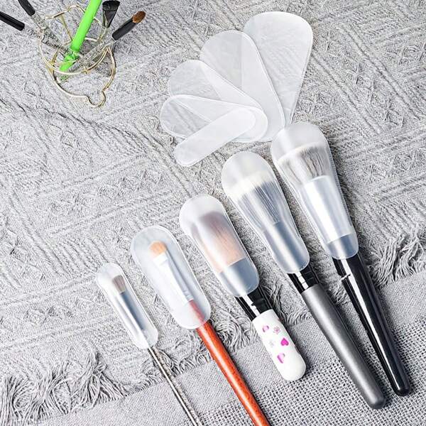 Five Different Sizes Of EVA Defrosting Makeup Brush Covers, Dust-Proof And Odorless, Portable Protective Case, No Need For Batteries