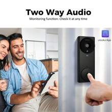 1pc Smart Wireless Doorbell Visual-WiFi Door Doorbell Camera, Night Vision, Real-Time Notification,Voice Changer, Photo&Video, 2 Way Audio