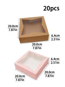 5pcs/10pcs/20pcs Transparent Food Storage Boxes, Suitable For Cakes, Pastries, Chocolates, Cookies, Parties, Birthday, Wedding, Easter