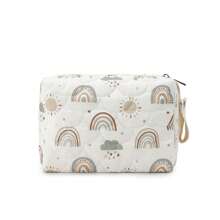 Bolsa organizadora de pañales con estampado estilo coreano INS para artículos de cuidado del bebé, pañales, toallitas, bolsillo colgante portátil para almacenamiento
