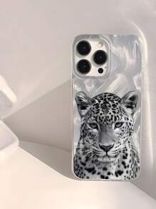 1pc Fashionable Leopard Print Pattern Waterproof Shockproof Anti-Slip Soft Phone Case, Compatible With Apple Phones Anti-Fall Scratch Resistant