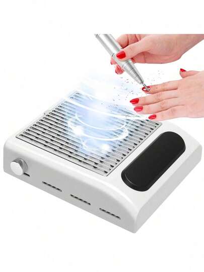 Nail Dust Collector: Super Quiet Dust Collector Machine Reusable Filter & Powerful Nail Vacuum Cleaner Nails Low Noise