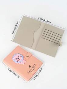 طبعة غير لامعة غطاء جواز سفر مصنوع من مادة البولي يوريثان 1 قطعة مع خريطة العالم وطباعة الحرف وتصميم ثابت، محفظة جواز سفر، حقيبة جواز سفر، حقيبة جواز سفر للرجال والنساء، ضروريات السفر، اكسسوارات السفر