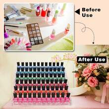 Acrylic Nail Polish Organizer Rack, 6 Tier Holder Stand, Paint Rack Gel Nail Polish Shelf Display, Sunglass Organizer, Essential Oils Storage Shelf, Holds Up To 72 Bottles - 3 tầng - Xem 5