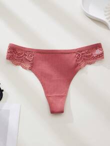 DORSU 5pcs/Pack Women's Low Waist Sexy Thong Panties, Thin Strap, Small Size - Multicolor - View 7