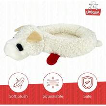Multipet Lamb Chop Dog Plush Toy - Squeaky Toy For All Dogs - Extra Soft Plush - Stuffed Animal Dog Toy For Cuddling & Playing - Cute Pet Toy (6", Cream)