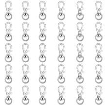 10/30 Pcs Key Chain Clip Hooks Swivel Lanyard Snap Hook Keychain Hooks For Lanyard Key Rings Crafting - Silver - View 8
