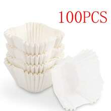 Giấy lót bánh nướng xốp Natural & White [100/200/500 CÁI] - Cốc giấy chống dính đáy 1,96"(5cm), chịu dầu nặng, có thể phân hủy sinh học, không chứa 100% clo, dùng cho máy chiên không dầu/tủ đông/chuẩn bị bữa ăn (kẹo sô cô la, quà tặng tiệc, bộ dụng cụ làm bánh trong lớp học, trưng bày món tráng miệng cưới, sử dụng tại quán cà phê), cốc nướng dùng một lần, cốc giấy đóng gói bánh, lựa chọn hoàn hảo cho sinh nhật, lễ hội, tiệc tùng - Hình vuông-trắng - Xem 15